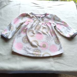 Fleece Long Sleeved Winter Sweater Dress Size 18 Months